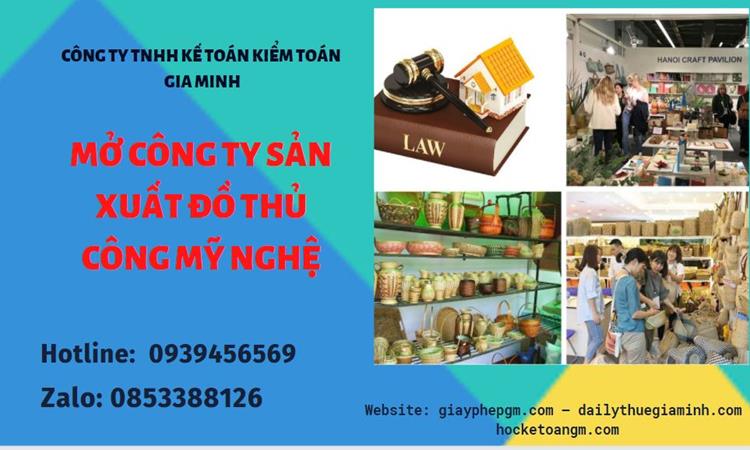 Mở công ty xuất khẩu đồ thủ công mỹ nghệ tại Quận Cái Răng
