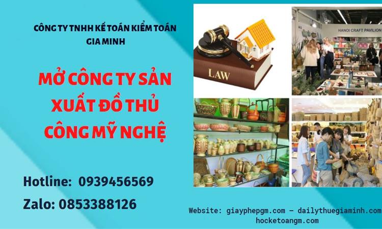 Mở công ty xuất khẩu đồ thủ công mỹ nghệ tại Quận Ninh Kiều