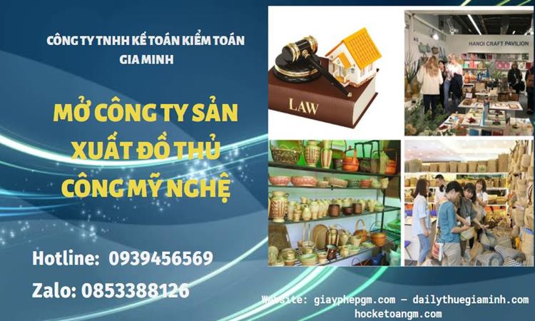 Mở công ty xuất khẩu đồ thủ công mỹ nghệ tại Quảng Ngãi