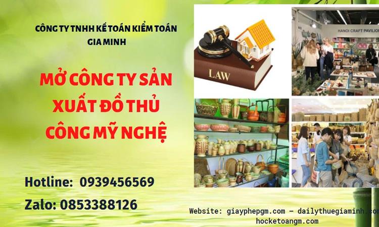 Mở công ty xuất khẩu đồ thủ công mỹ nghệ tại Thị xã Duy Tiên