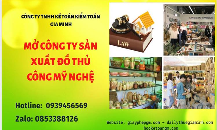 Mở công ty xuất khẩu đồ thủ công mỹ nghệ tại Vĩnh Long