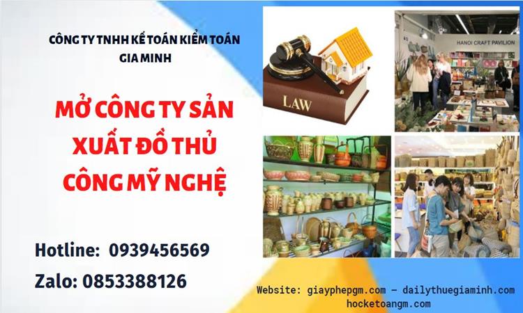 Mở công ty xuất khẩu đồ thủ công mỹ nghệ tại Yên Bái