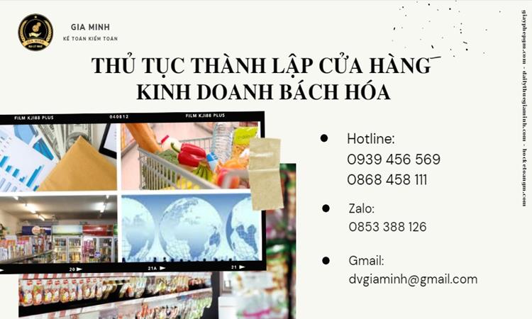 THỦ TỤC THÀNH LẬP CỬA HÀNG KINH DOANH BÁCH HÓA 8 Mở cửa hàng bách hóa cần giấy phép gì