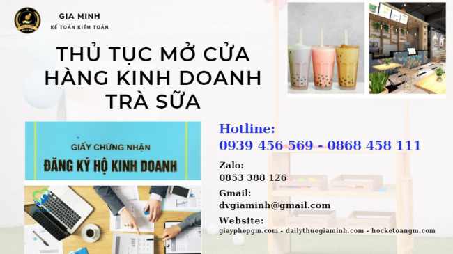 THỦ TỤC MỞ CỬA HÀNG KINH DOANH TRÀ SỮA 4 mở cửa hàng kinh doanh trà sữa cần giấy phép gì