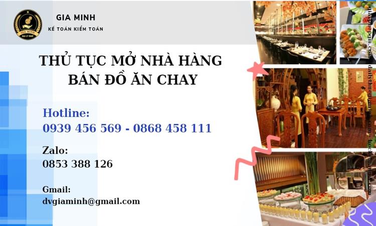 Thủ tục mở nhà hàng bán đồ ăn chay 4 Mở nhà hàng bán đồ ăn chay cần giấy phép gì