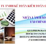 Nhận làm báo cáo tài chính ở Huyện Cờ Đỏ 
