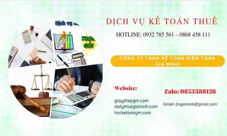 Nhận làm báo cáo thuế hàng tháng tại Phú Thọ giá rẻ