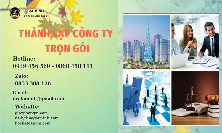 Thành lập công ty trọn gói tại Quận Tân Phú