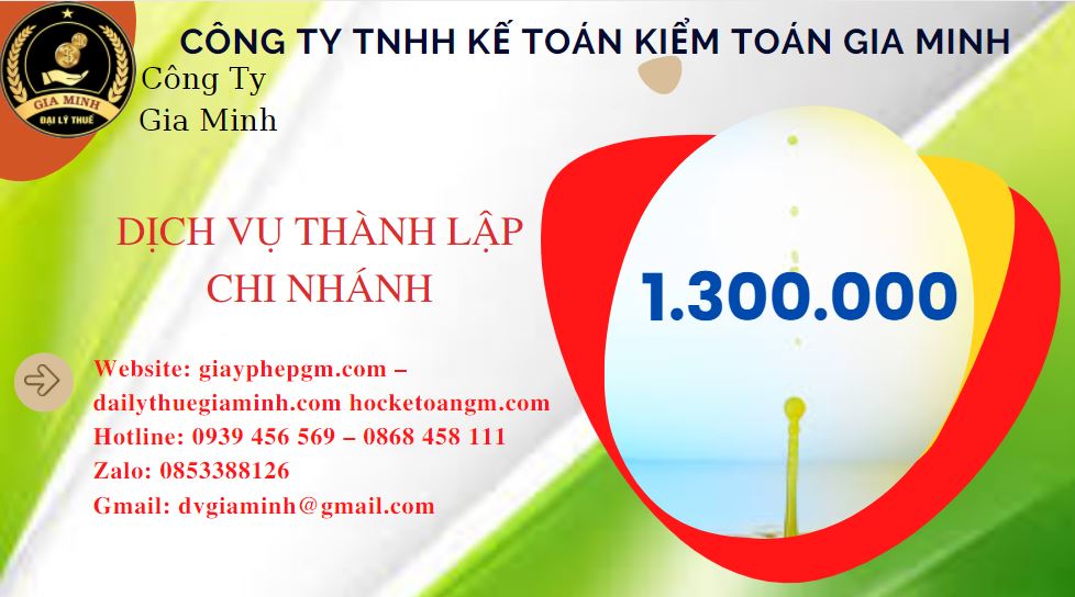Thành lập chi nhánh công ty giá rẻ tại Bắc Giang