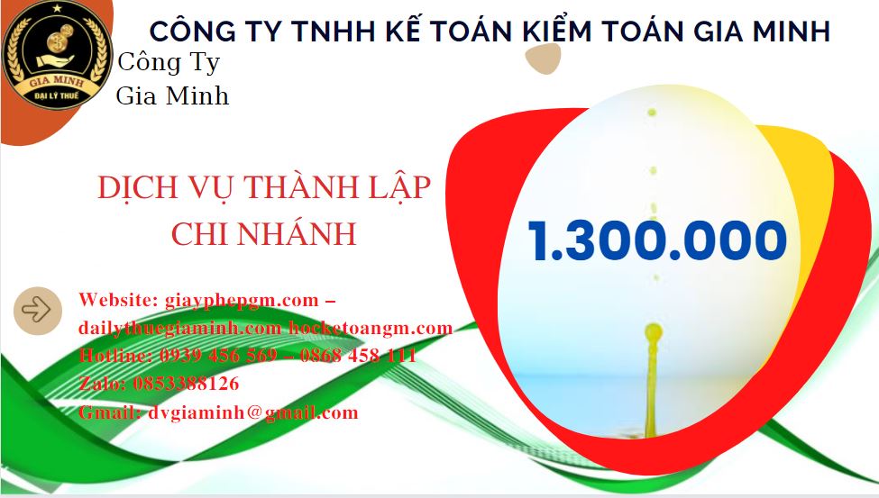 Thành lập chi nhánh công ty giá rẻ tại Bến Tre