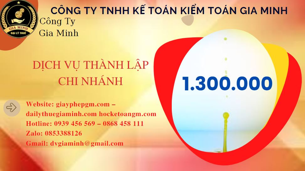 Thành lập chi nhánh công ty giá rẻ tại Đồng Tháp