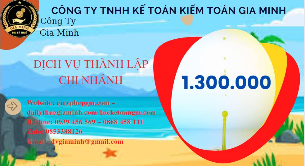 Thành lập chi nhánh công ty giá rẻ tại Huyện Ba Vì