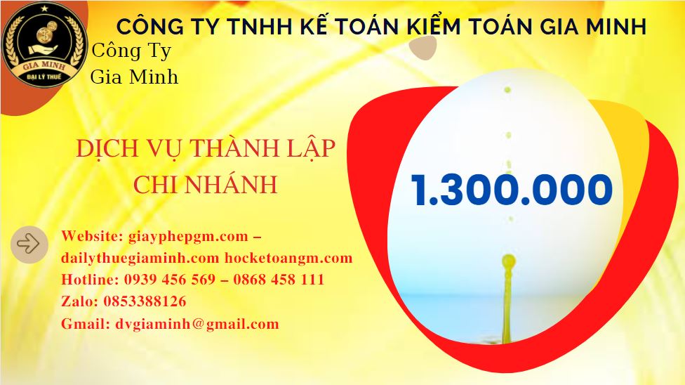 Thành lập chi nhánh công ty giá rẻ tại Huyện Bình Chánh