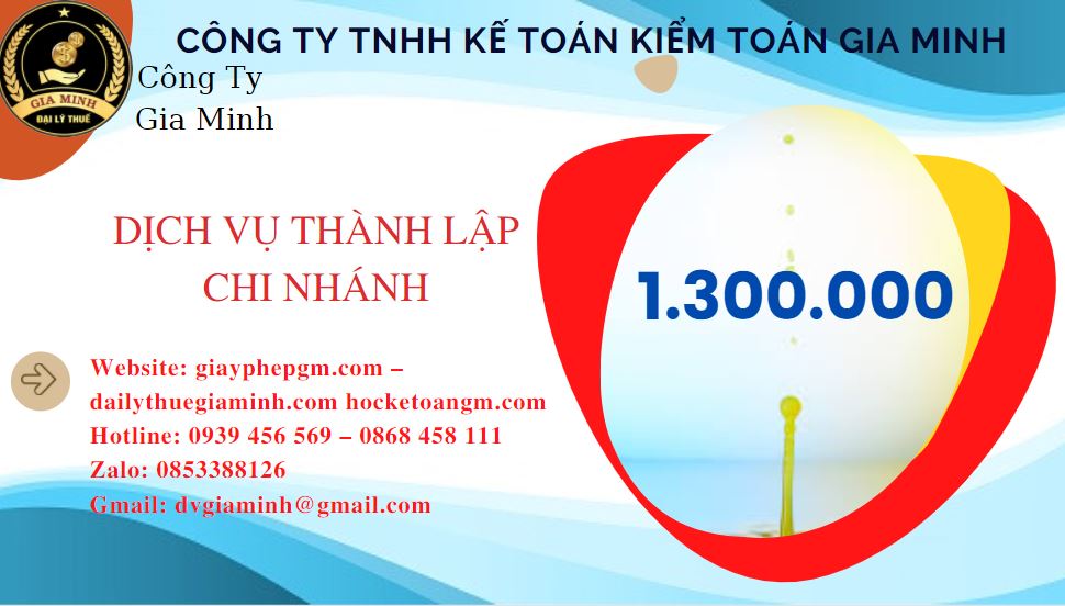 Thành lập chi nhánh công ty giá rẻ tại Huyện Cần Giờ