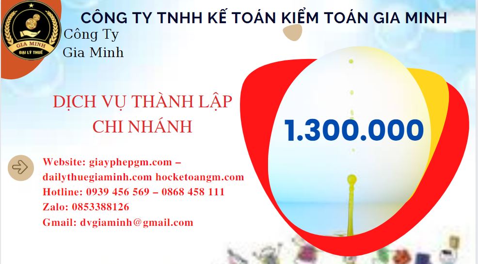 Thành lập chi nhánh công ty giá rẻ tại Huyện Đông Anh