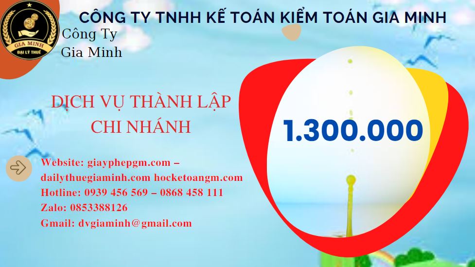 Thành lập chi nhánh công ty giá rẻ tại Huyện Gia Lâm