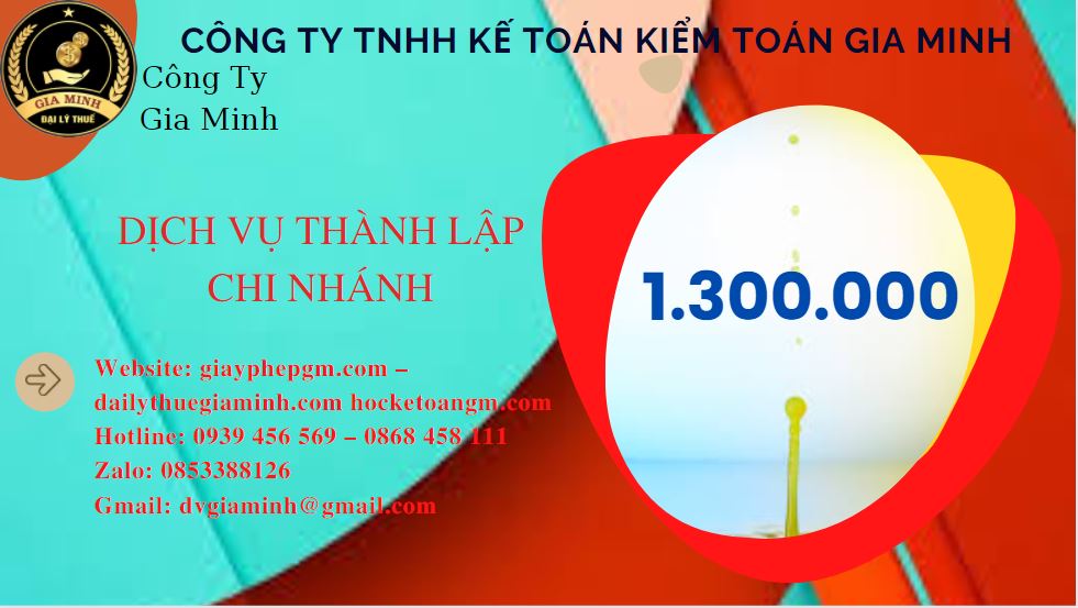 Thành lập chi nhánh công ty giá rẻ tại Huyện Hóc Môn