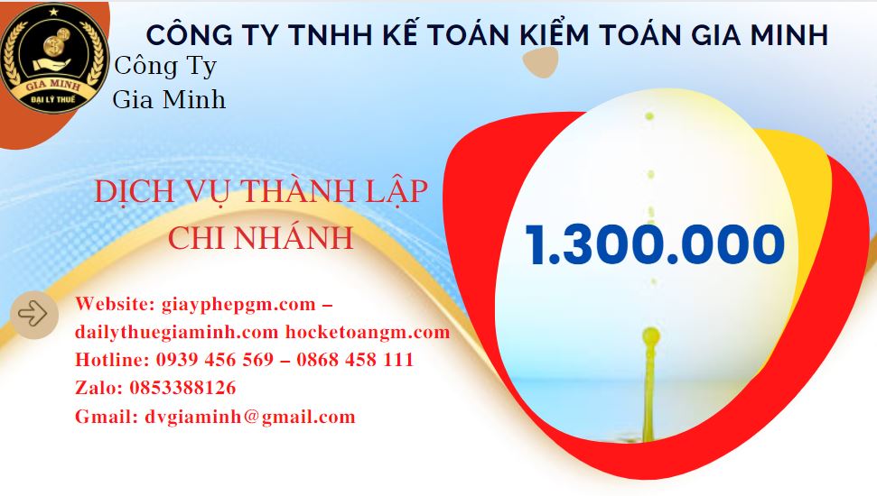 Thành lập chi nhánh công ty giá rẻ tại Huyện Ứng Hòa