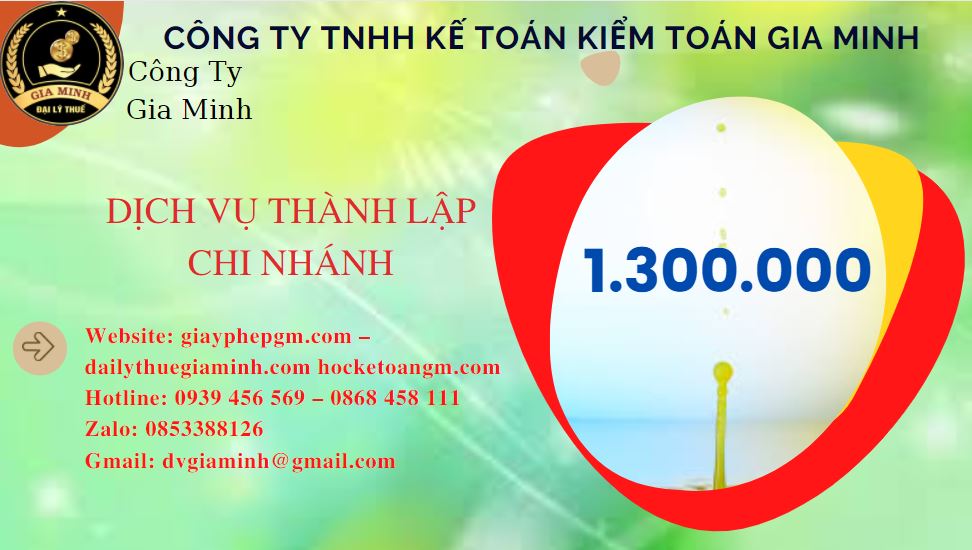 Thành lập chi nhánh công ty giá rẻ tại Huyện Văn Giang