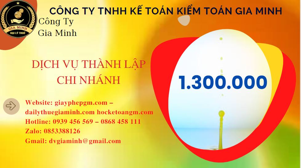 Thành lập chi nhánh công ty giá rẻ tại Nam Định