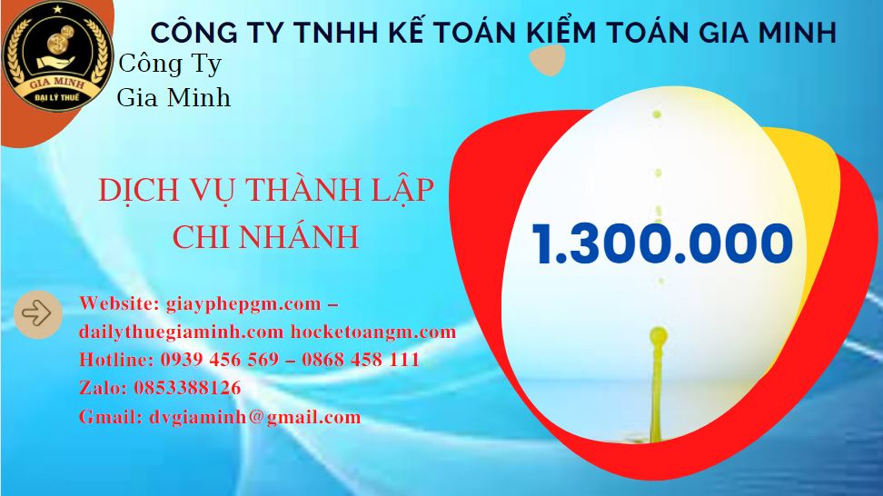 Thành lập chi nhánh công ty giá rẻ tại Quận Tân Bình