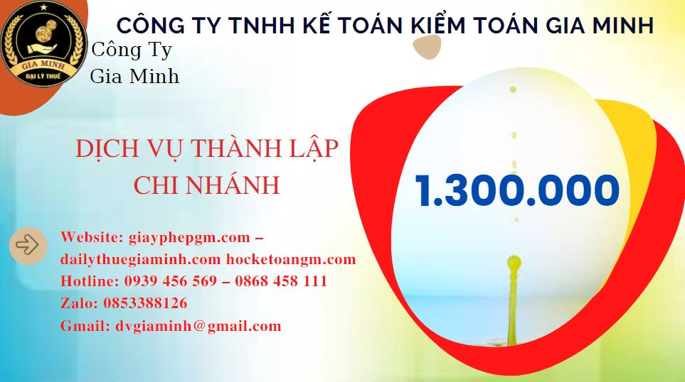 Chi phí Thành lập chi nhánh công ty tại thành phố hồ chí minh