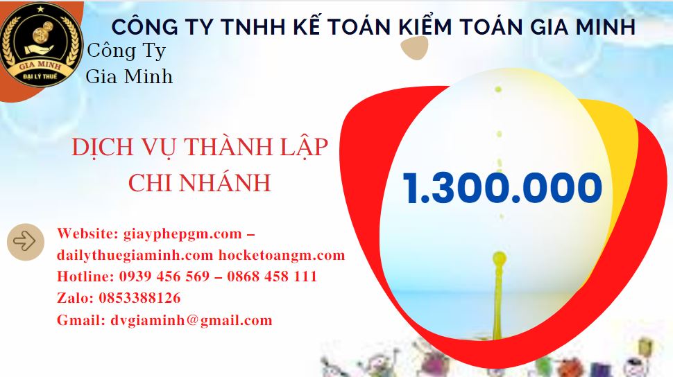Thành lập chi nhánh công ty giá rẻ tại Thị Xã Duy Tiên