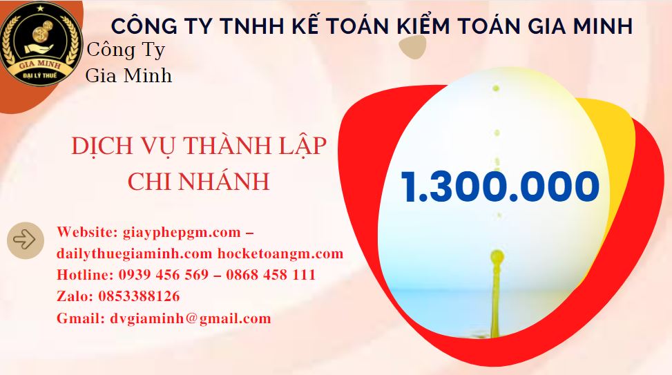 Thành lập chi nhánh công ty giá rẻ tại Thị Xã Sơn Tây