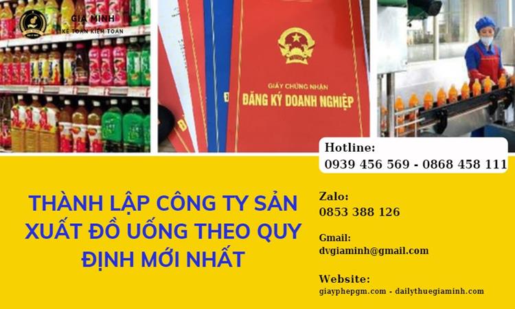Thành lập doanh nghiệp đồ uống theoquy định mới nhất