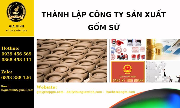 Thành lập doanh nghiệp gốm sứ
