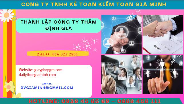 Thành lập doanh nghiệp thẩm định giá