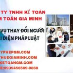 Thay đổi chức danh người đại diện pháp luật tại Huyện Vĩnh Thạnh