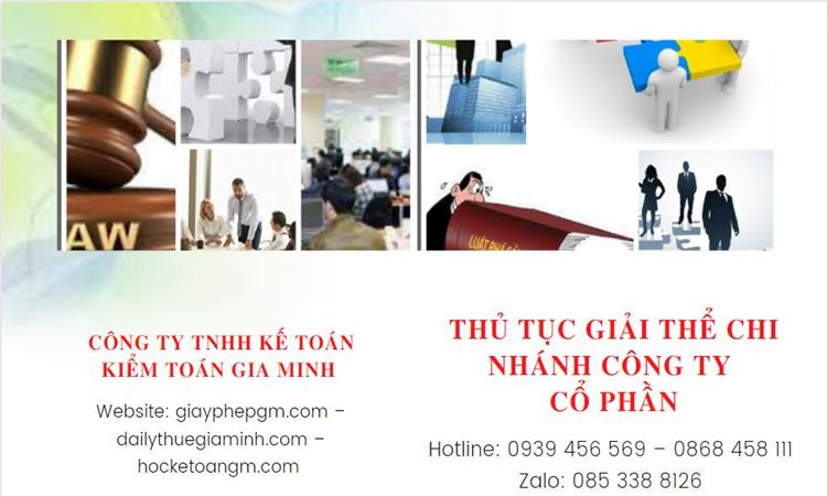  Thủ tục giải thể chi nhánh công ty cổ phần tại An Giang