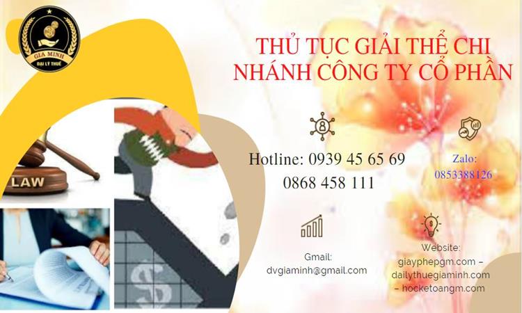 Thủ tục giải thể chi nhánh công ty cổ phần tại Huyện Ân Thi