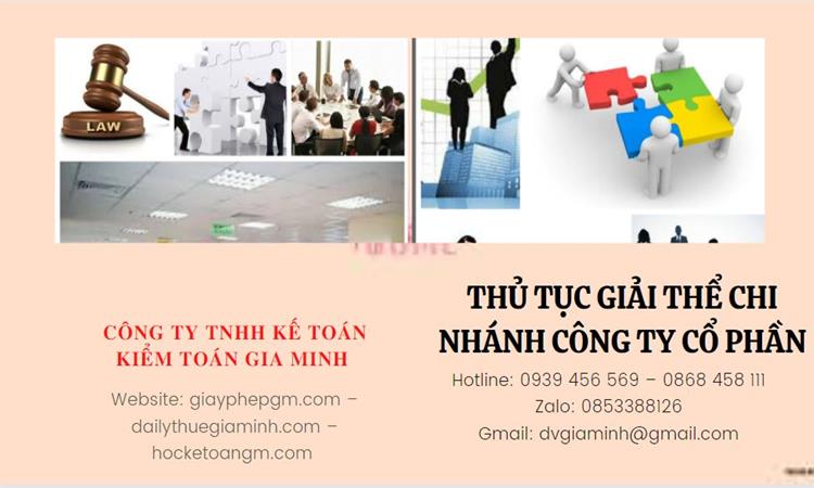 Thủ tục giải thể chi nhánh công ty cổ phần tại Huyện Ba Vì