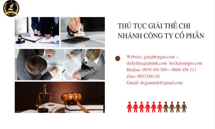 Thủ tục giải thể chi nhánh công ty cổ phần tại Huyện Bình Chánh