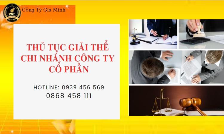  Thủ tục giải thể chi nhánh công ty cổ phần tại Huyện Cần Giờ