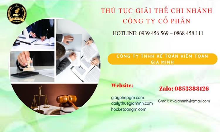  Thủ tục giải thể chi nhánh công ty cổ phần tại Huyện Củ Chi
