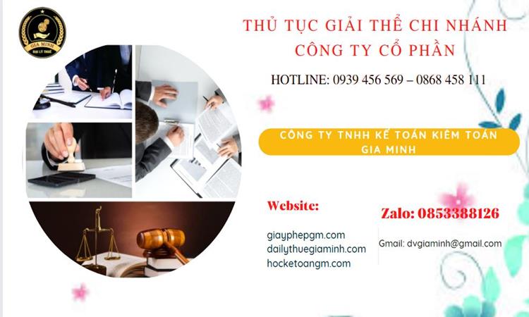 Thủ tục giải thể chi nhánh công ty cổ phần tại Huyện Đông Anh