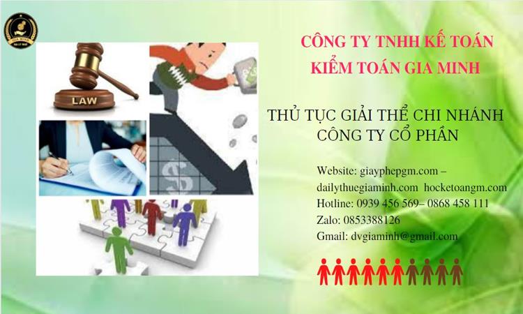 Thủ tục giải thể chi nhánh công ty cổ phần tại Huyện Hoài Đức