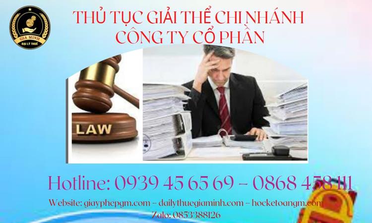  Thủ tục giải thể chi nhánh công ty cổ phần tại Huyện Mê Linh