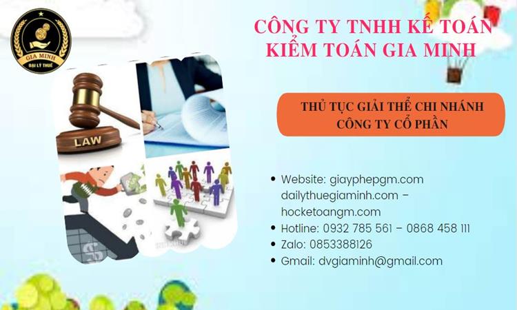 Thủ tục giải thể chi nhánh công ty cổ phần tại Huyện Mỹ Đức