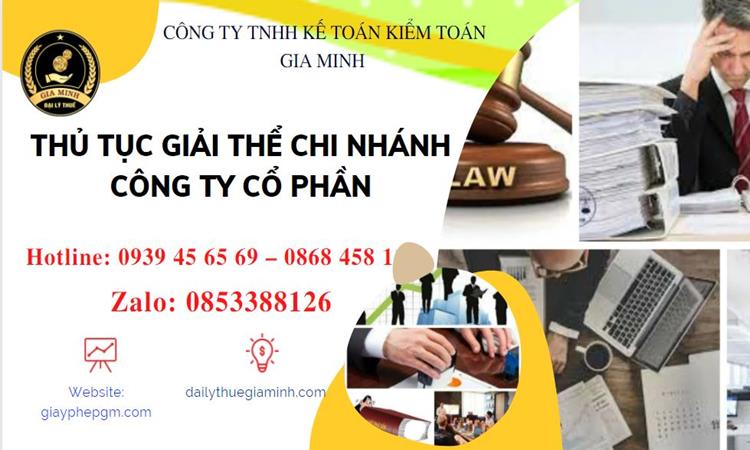Thủ tục giải thể chi nhánh công ty cổ phần tại Huyện Phú Xuyên