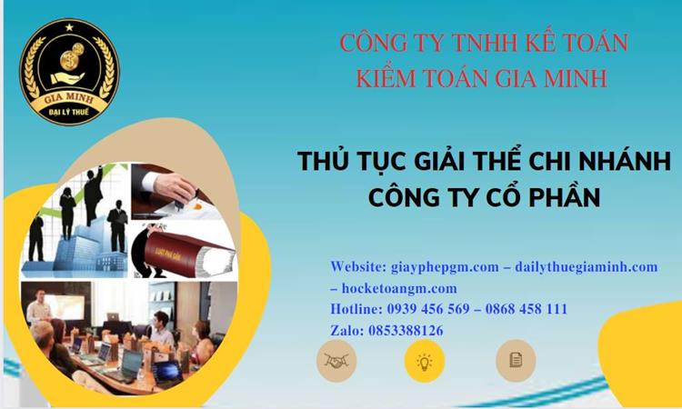 Thủ tục giải thể chi nhánh công ty cổ phần tại Huyện Phúc Thọ