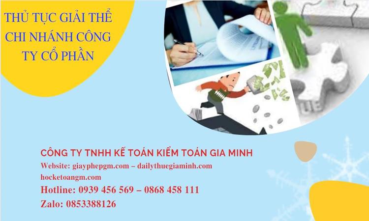 Thủ tục giải thể chi nhánh công ty cổ phần tại Huyện Sóc Sơn