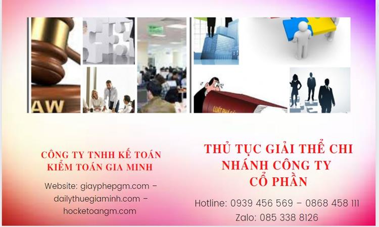 Thủ tục giải thể chi nhánh công ty cổ phần tại Huyện Văn Giang