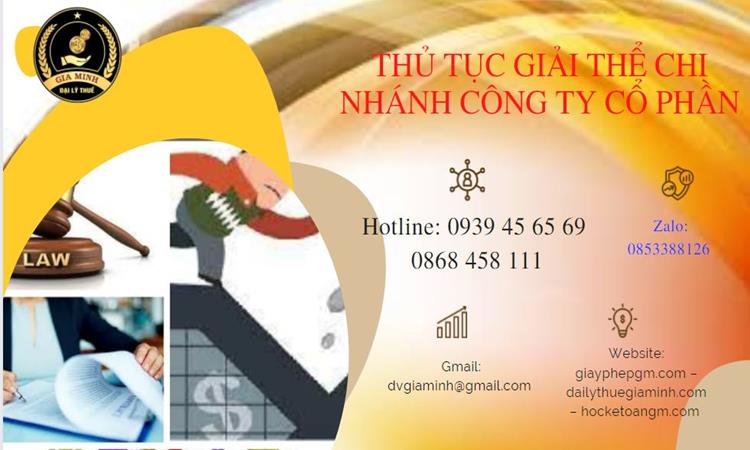  Thủ tục giải thể chi nhánh công ty cổ phần tại Lạng Sơn