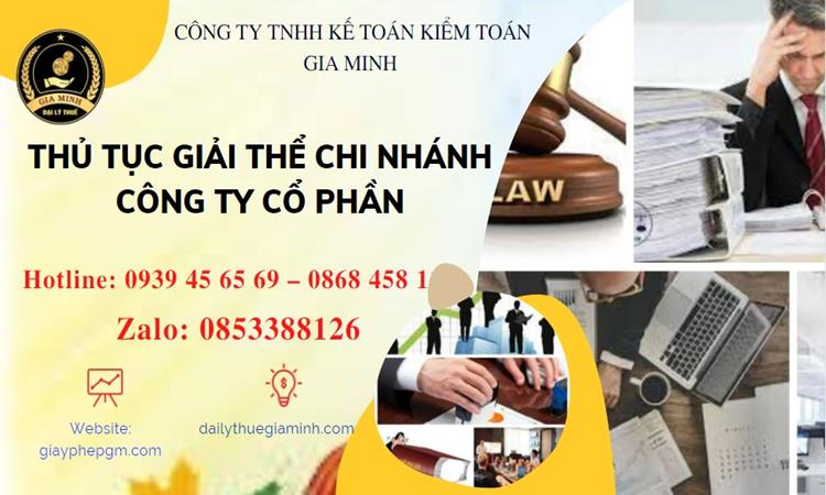  Thủ tục giải thể chi nhánh công ty cổ phần tại Quận 9