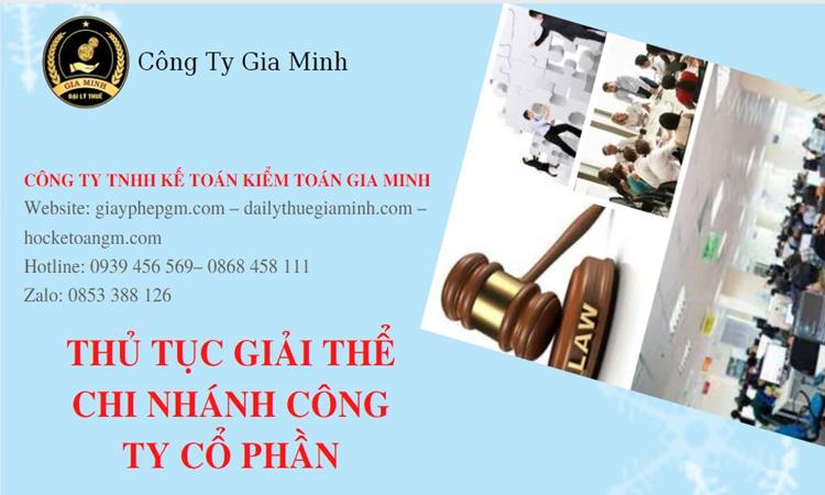 Thủ tục giải thể chi nhánh công ty cổ phần tại Quận Bắc Từ Liêm