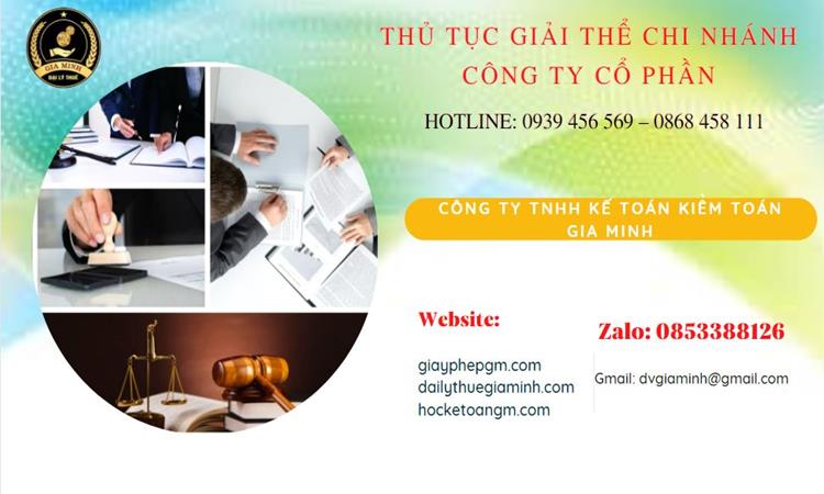  Thủ tục giải thể chi nhánh công ty cổ phần tại Quận Cái Răng